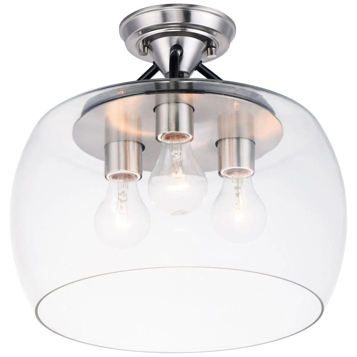 Maxim Lighting - Goblet Semi-Flush Mount - 26130CLBKSN | Montreal Lighting & Hardware