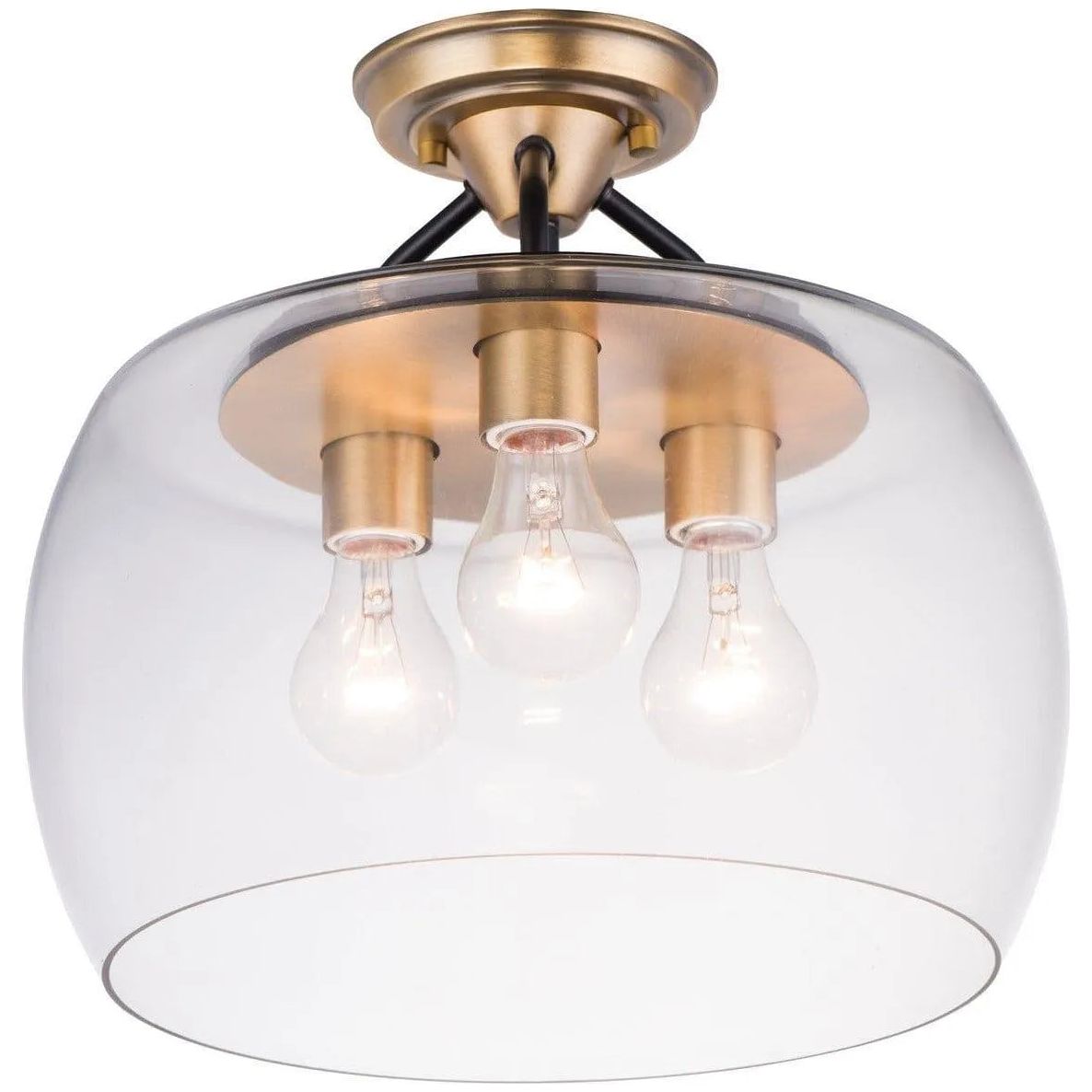 Maxim Lighting - Goblet Semi-Flush Mount - 26130CLBZAB | Montreal Lighting & Hardware