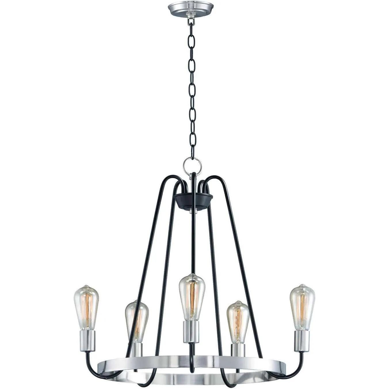 Maxim Lighting - Haven Chandelier - 11735BKSN | Montreal Lighting & Hardware