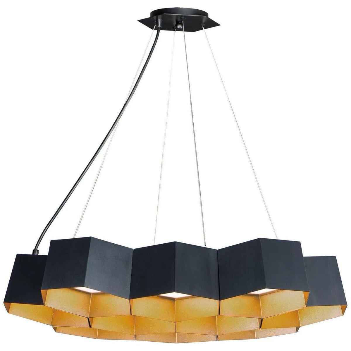 Maxim Lighting - Honeycomb LED Chandelier - 30338BKGLD | Montreal Lighting & Hardware