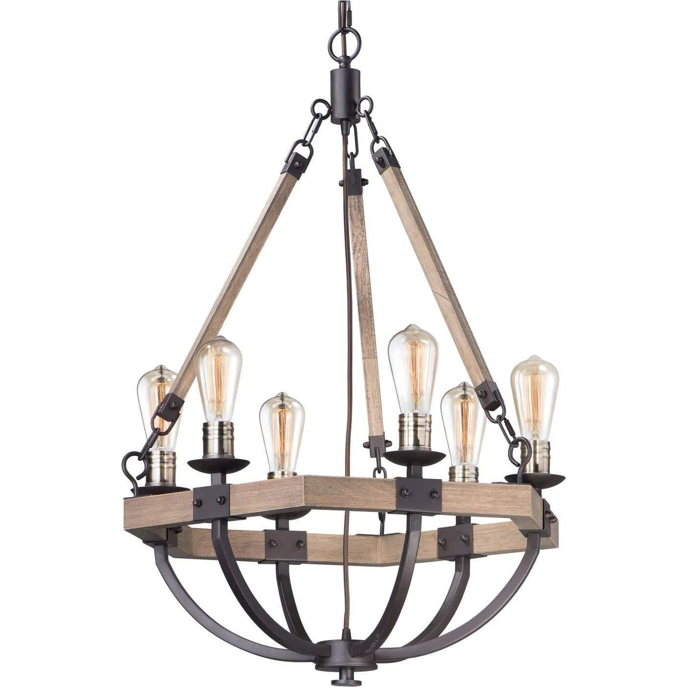 Maxim Lighting - Lodge Chandelier - 20335WOBZ | Montreal Lighting & Hardware