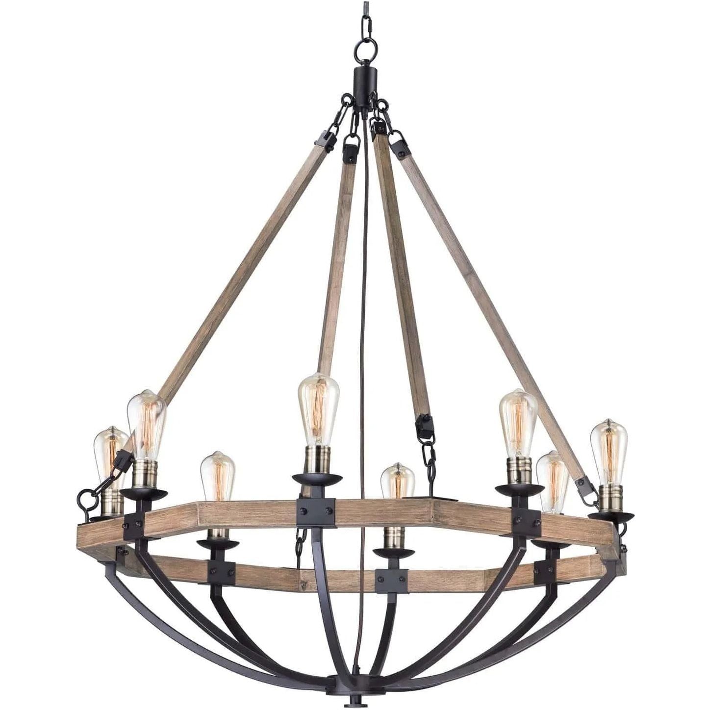 Maxim Lighting - Lodge Chandelier - 20338WOBZ | Montreal Lighting & Hardware