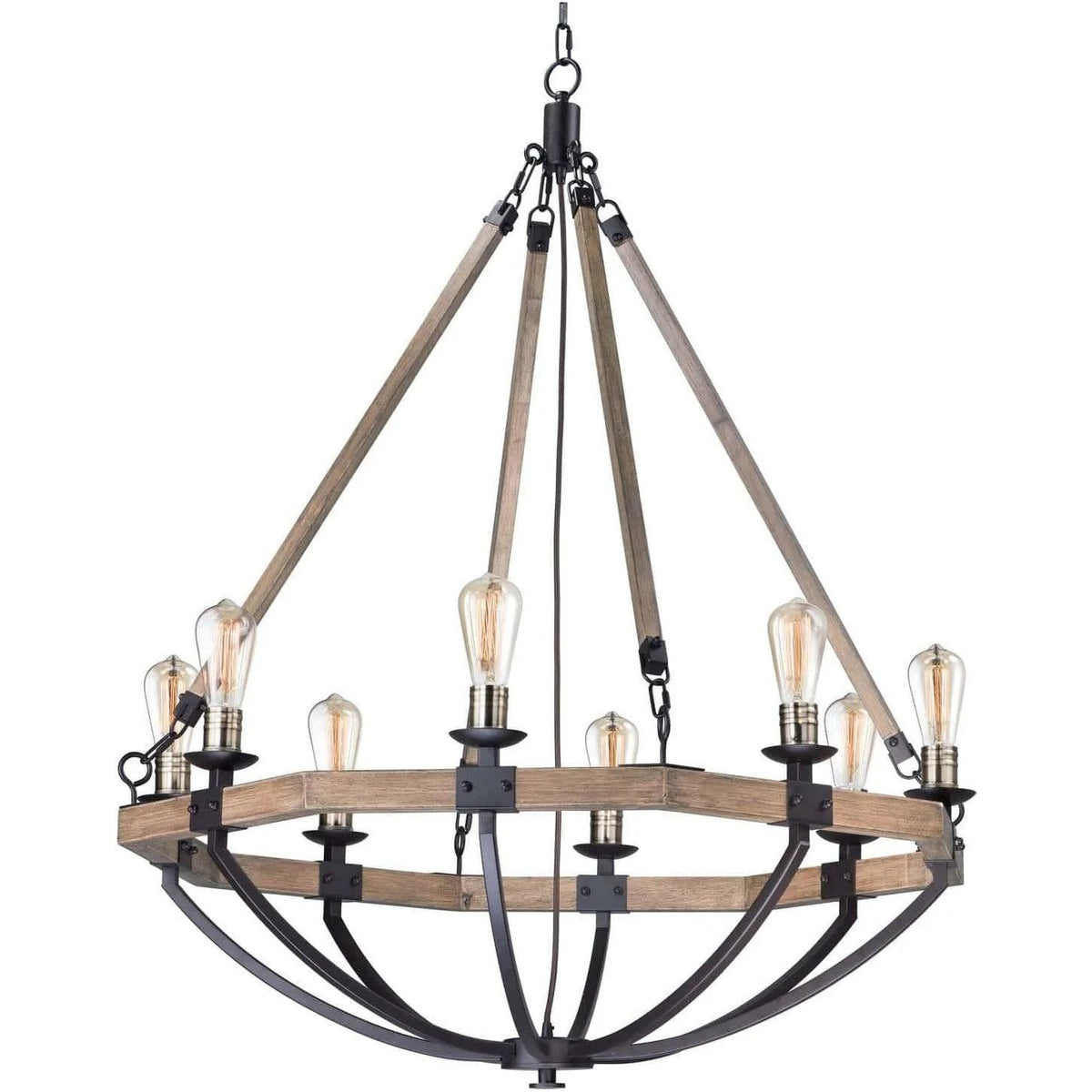 Maxim Lighting - Lodge Chandelier - 20338WOBZ | Montreal Lighting & Hardware