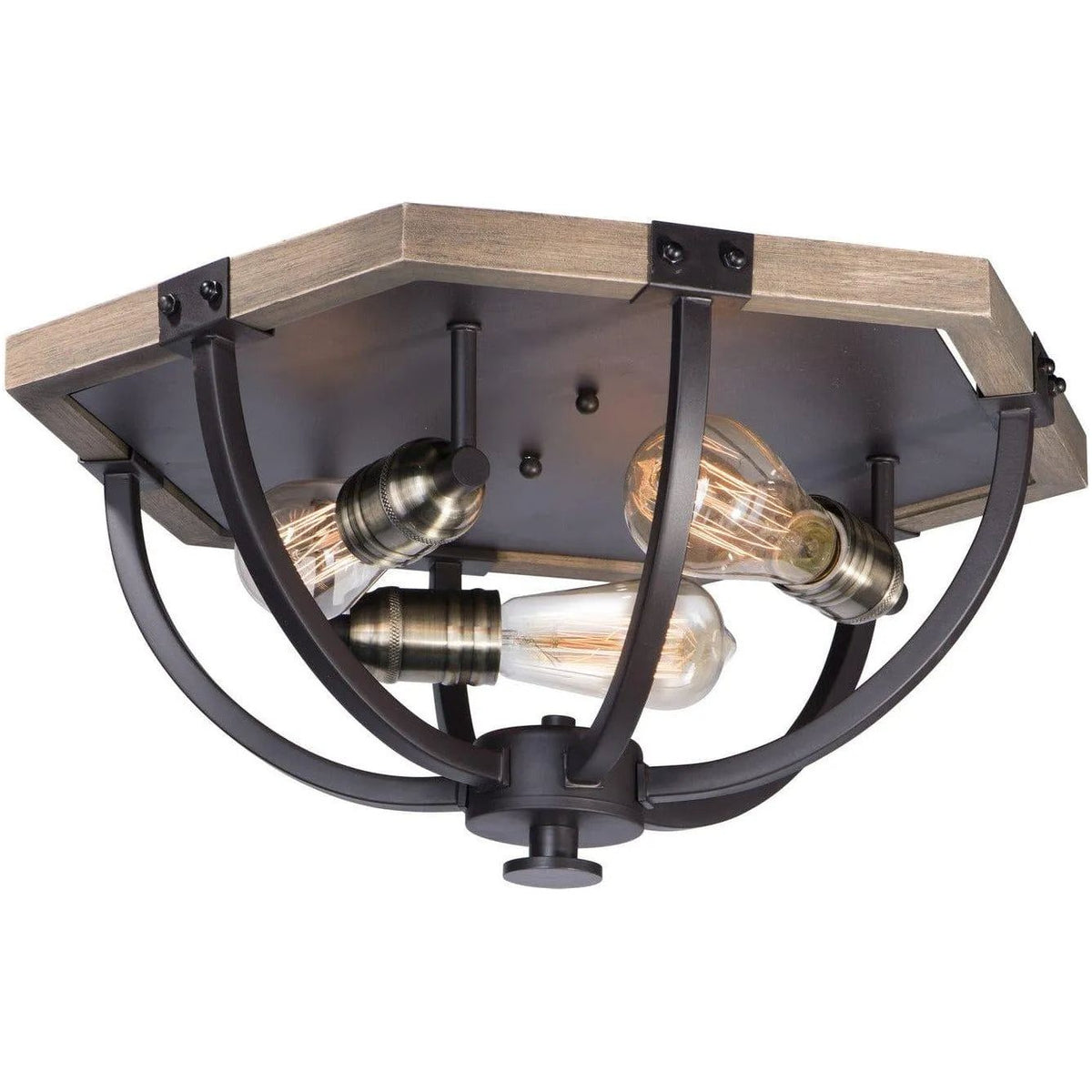 Maxim Lighting - Lodge Flush Mount - 20330WOBZ | Montreal Lighting & Hardware