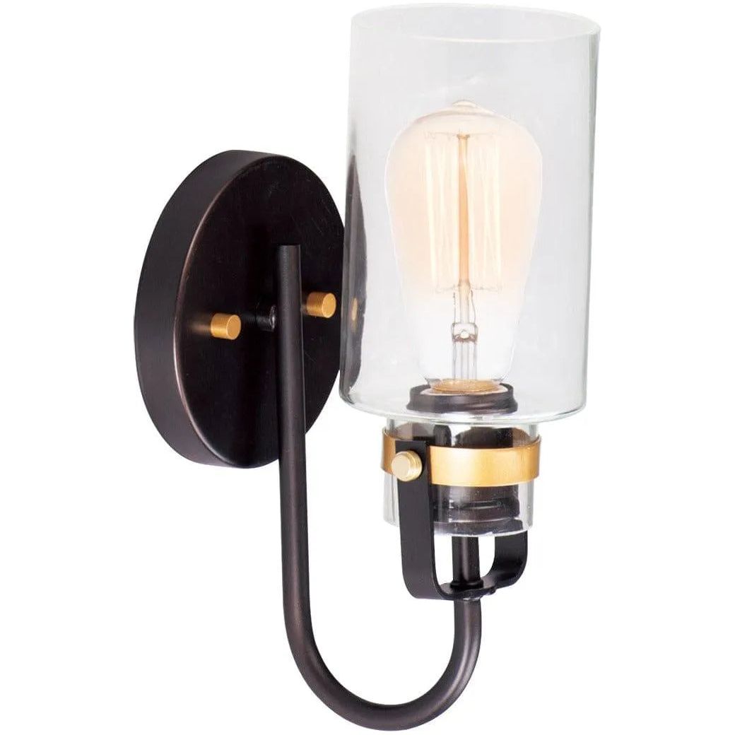 Maxim Lighting - Magnolia Wall Sconce - 30170CLBZGLD | Montreal Lighting & Hardware