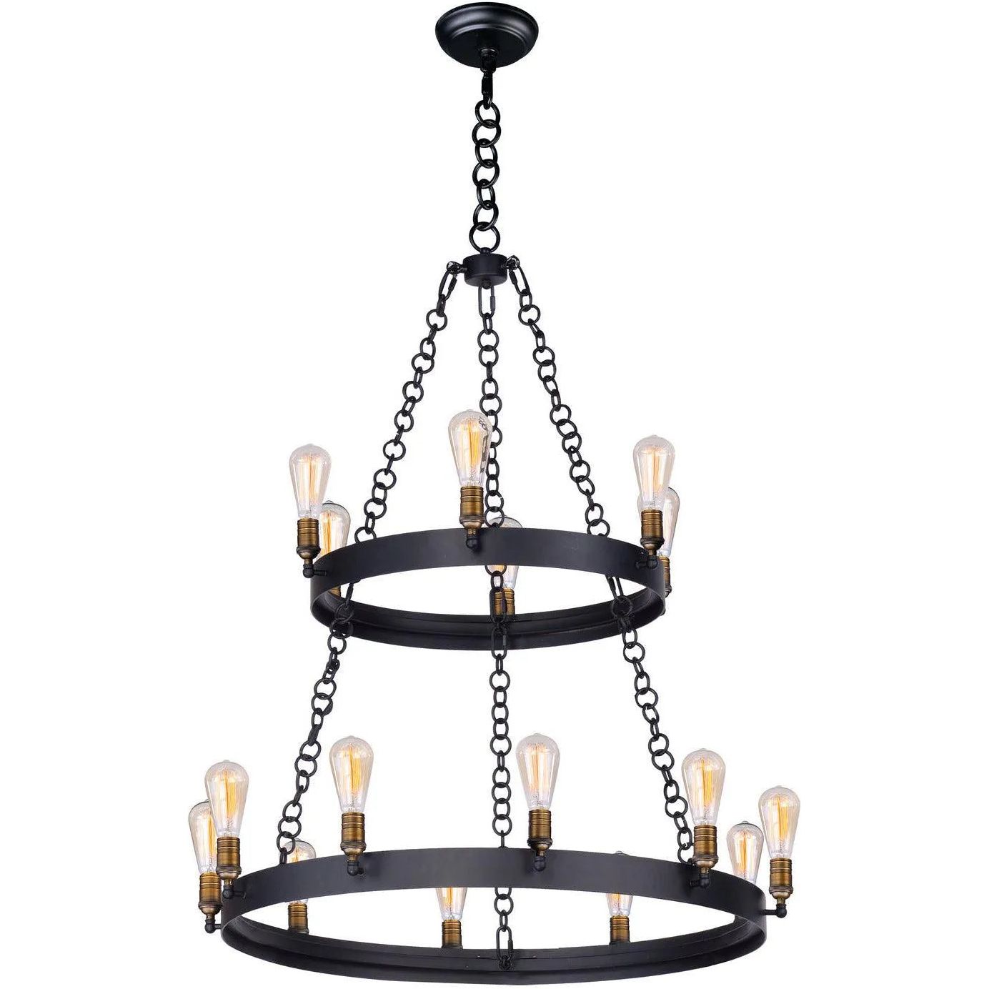 Maxim Lighting - Noble Two-Tier Chandelier - 26277BKNAB | Montreal Lighting & Hardware