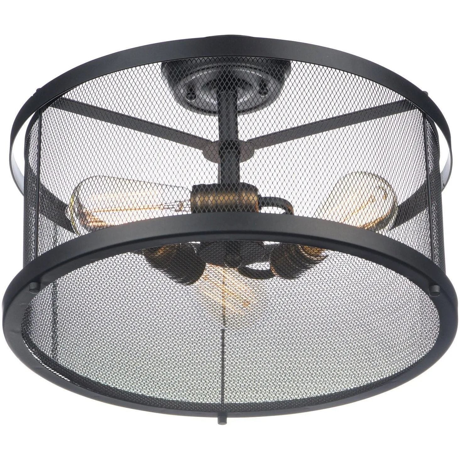 Maxim Lighting - Palladium Semi-Flush Mount - 20110BKNAB | Montreal Lighting & Hardware