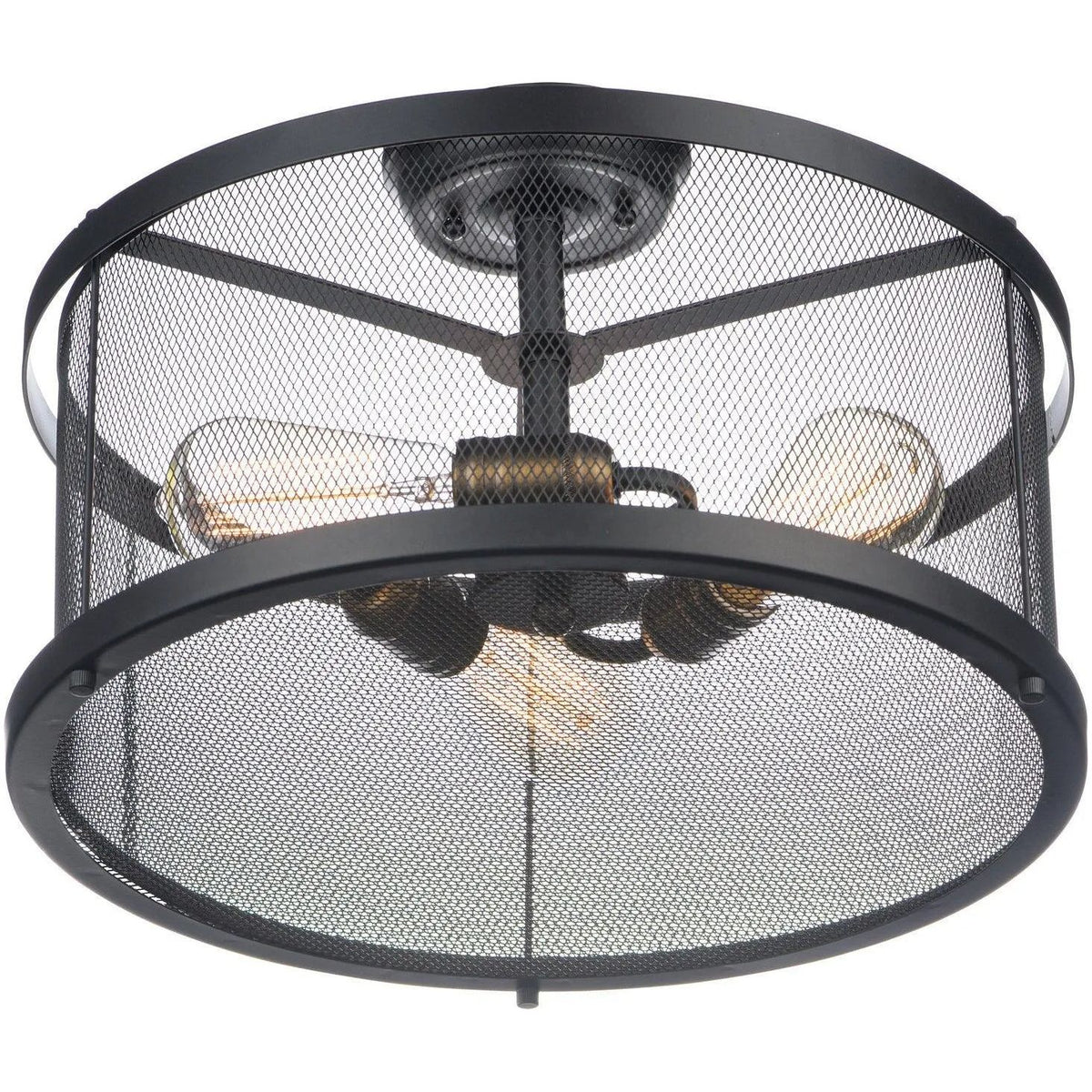 Maxim Lighting - Palladium Semi-Flush Mount - 20110BKNAB | Montreal Lighting & Hardware