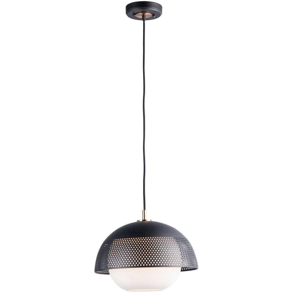 Maxim Lighting - Perf Pendant - 10082WTBKSBR | Montreal Lighting & Hardware