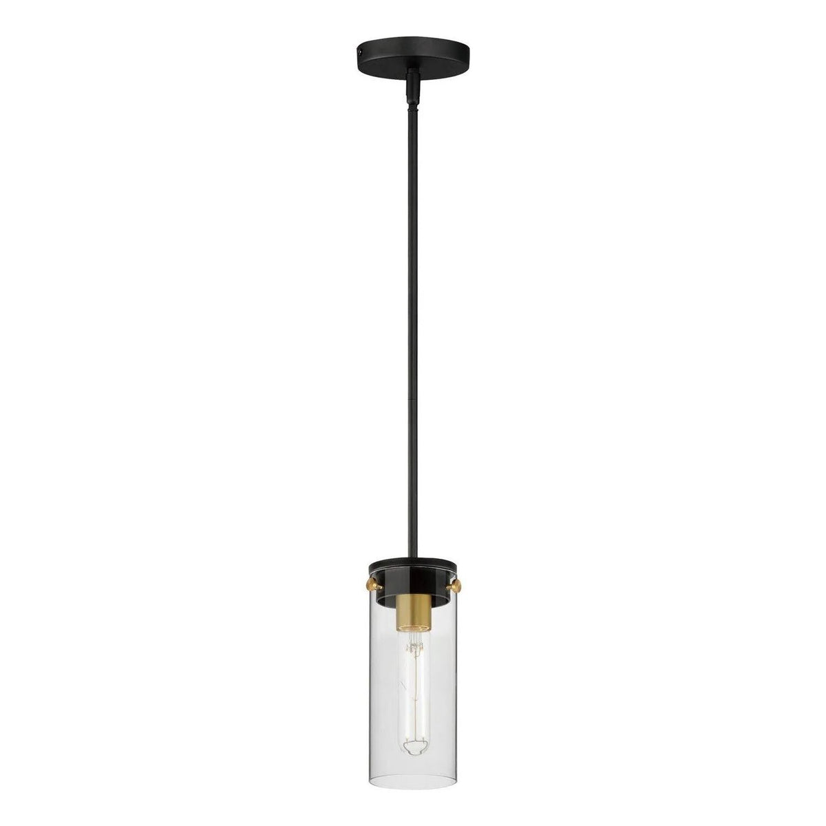 Maxim Lighting - Pinn Mini Pendant - 12406CLBKSBR | Montreal Lighting & Hardware