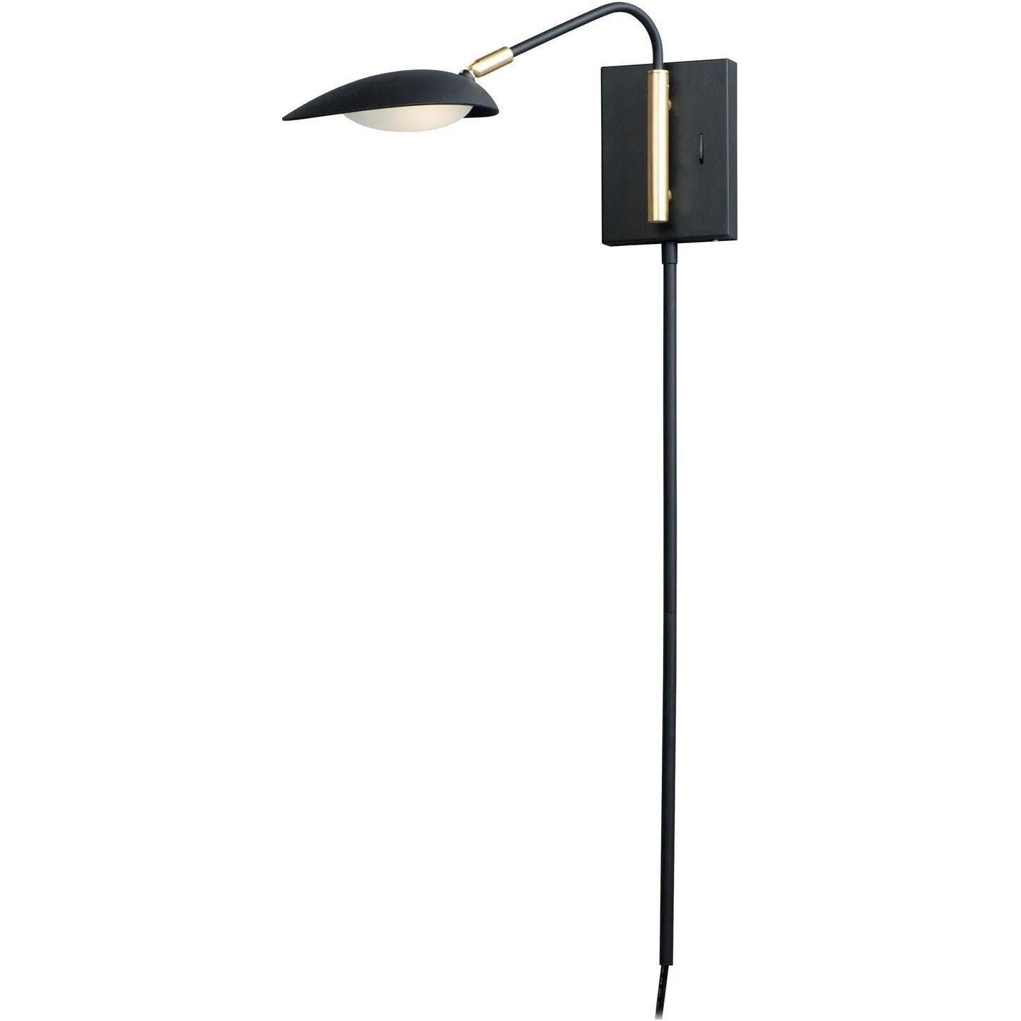 Maxim Lighting - Scan LED Wall Sconce - 21691BKSBR | Montreal Lighting & Hardware