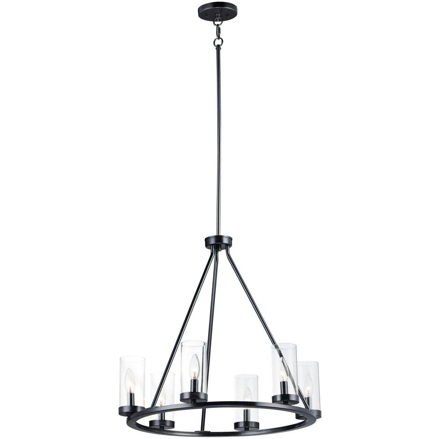 Maxim Lighting - Sentinel Chandelier - 25255CLBK | Montreal Lighting & Hardware