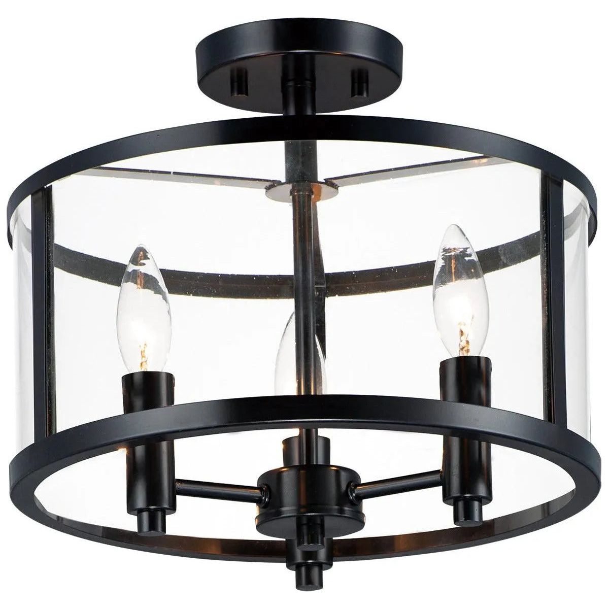 Maxim Lighting - Sentinel Semi Flush Mount - 25250CLBK | Montreal Lighting & Hardware