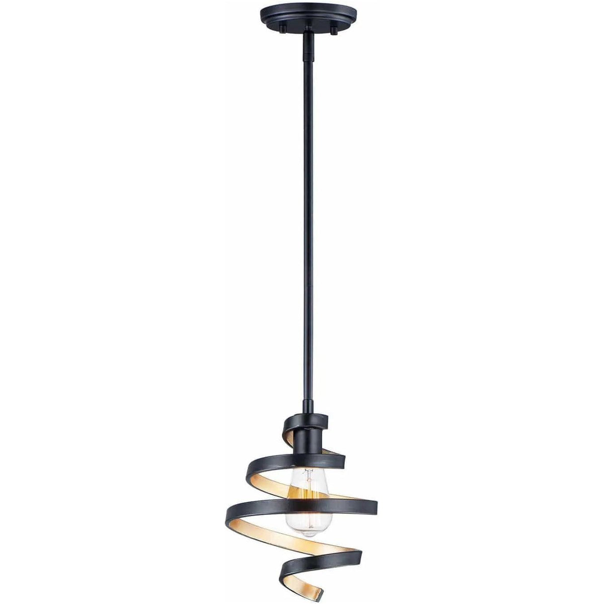 Maxim Lighting - Twister Mini Pendant - 12232BKGLD | Montreal Lighting & Hardware