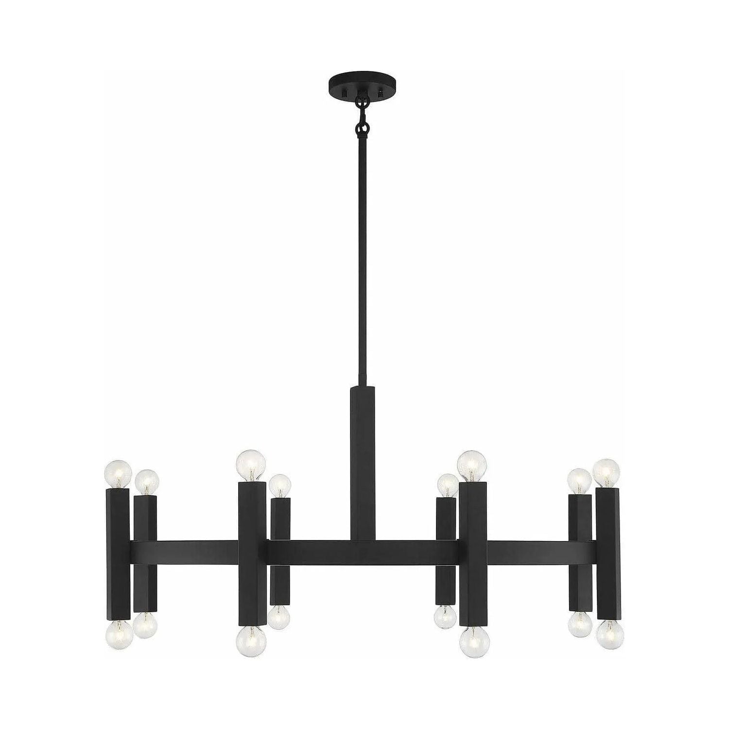 Meridian Lite Trends - Meridian 16 Light Chandelier - M100103MBK | Montreal Lighting & Hardware