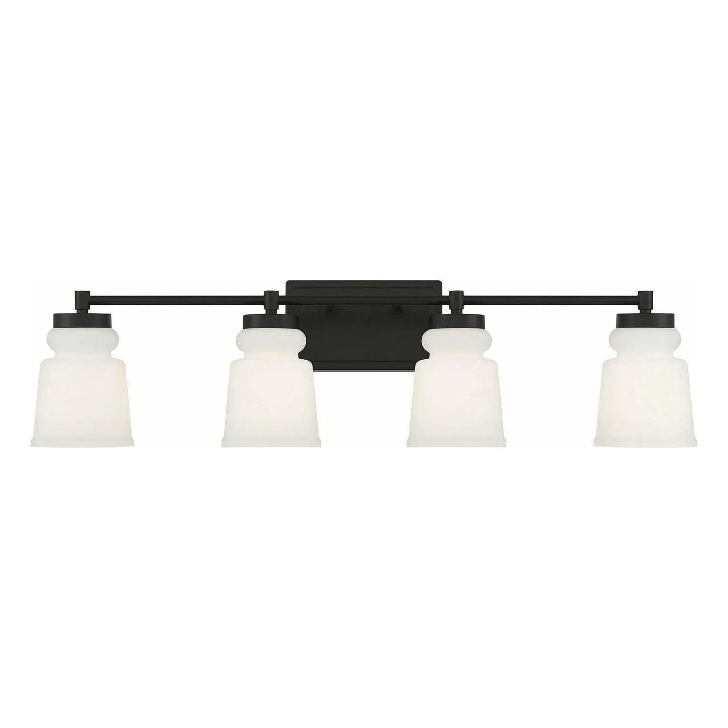 Meridian Lite Trends - Meridian Four Light Bathroom Vanity Light - M80059MBK | Montreal Lighting & Hardware