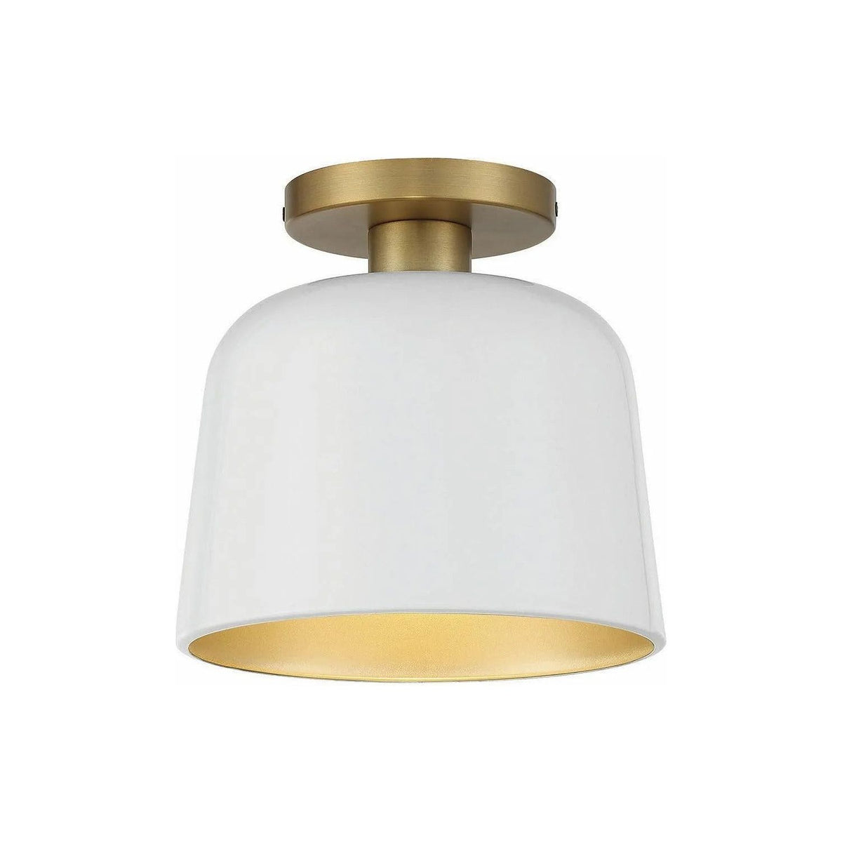 Meridian Lite Trends - Meridian One Light Flush Mount - M60067WHNB | Montreal Lighting & Hardware