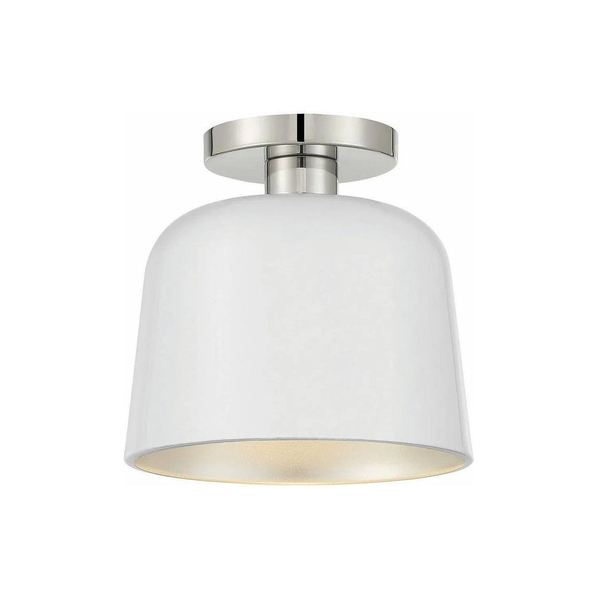 Meridian Lite Trends - Meridian One Light Flush Mount - M60067WHPN | Montreal Lighting & Hardware