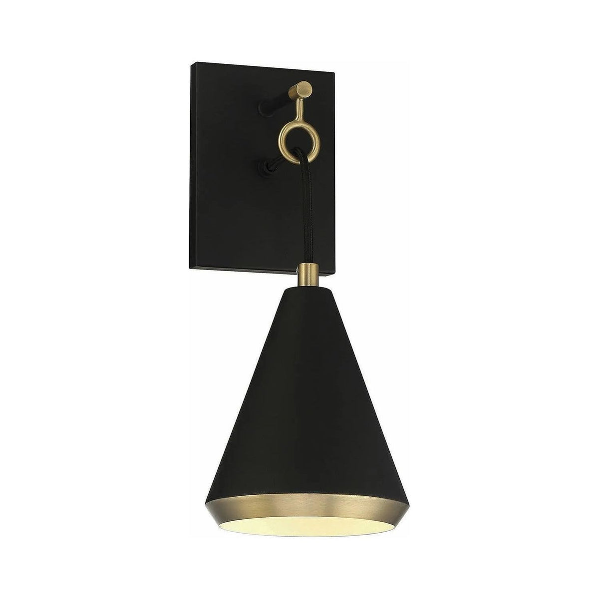 Meridian Lite Trends - Meridian One Light Wall Sconce - M90066MBKNB | Montreal Lighting & Hardware