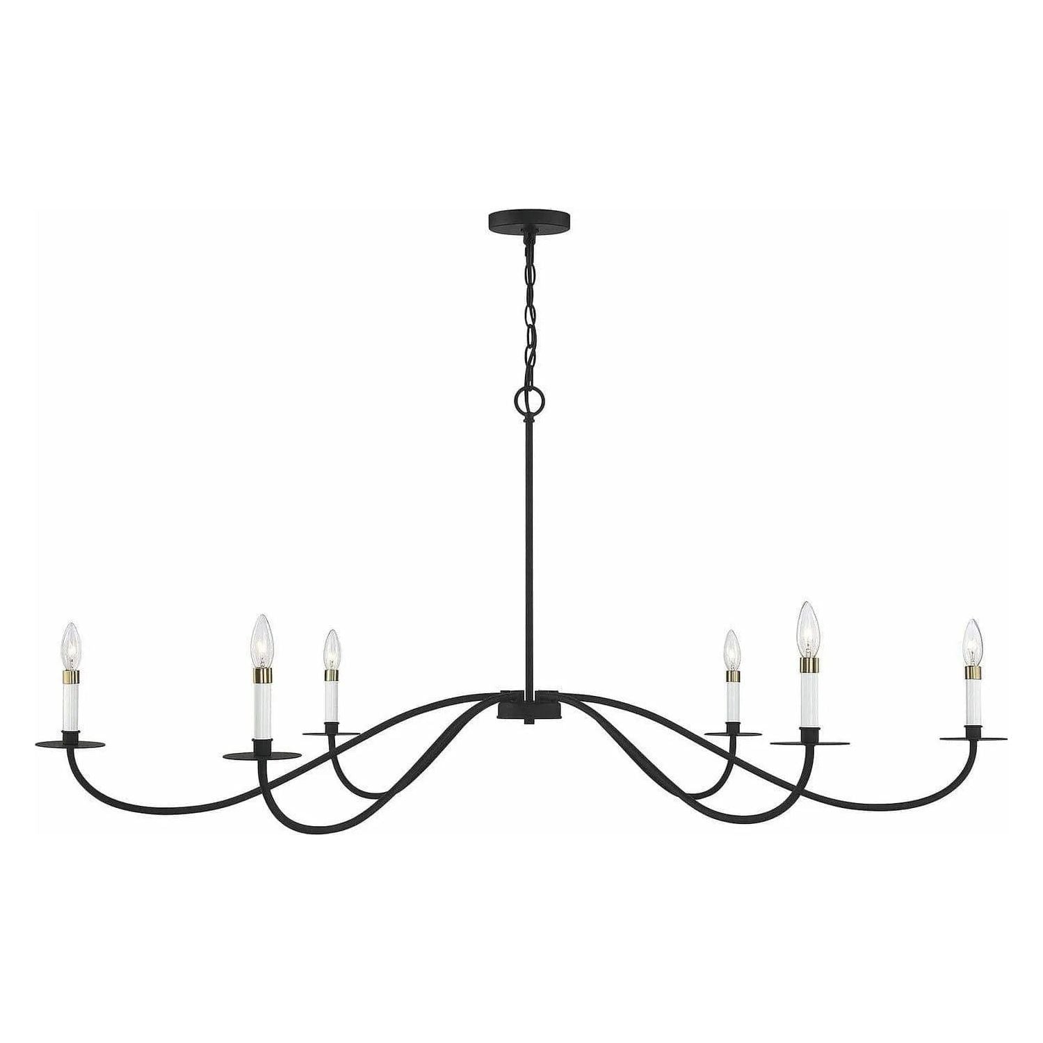 Meridian Lite Trends - Meridian Six Light Chandelier - M100105MBK | Montreal Lighting & Hardware