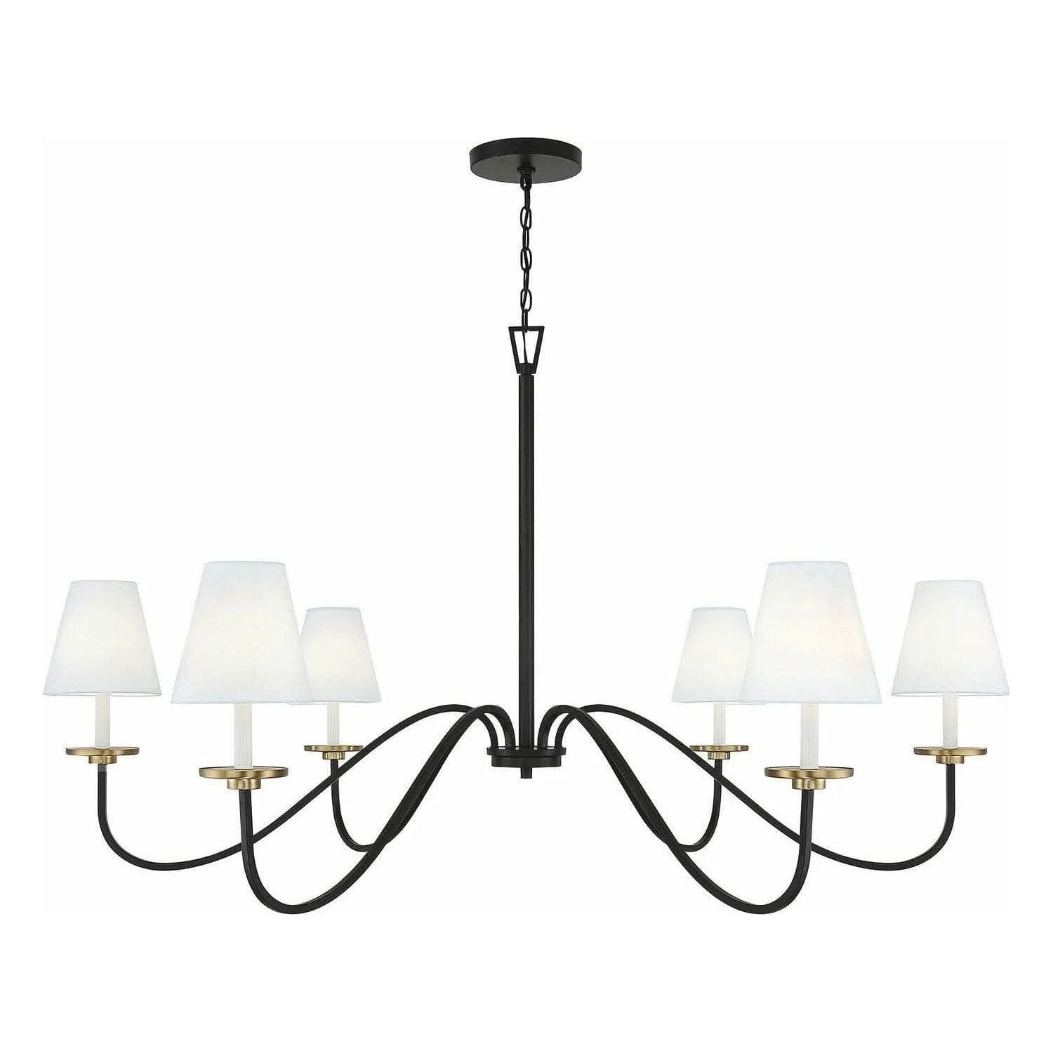 Meridian Lite Trends - Meridian Six Light Chandelier - M100106BNB | Montreal Lighting & Hardware