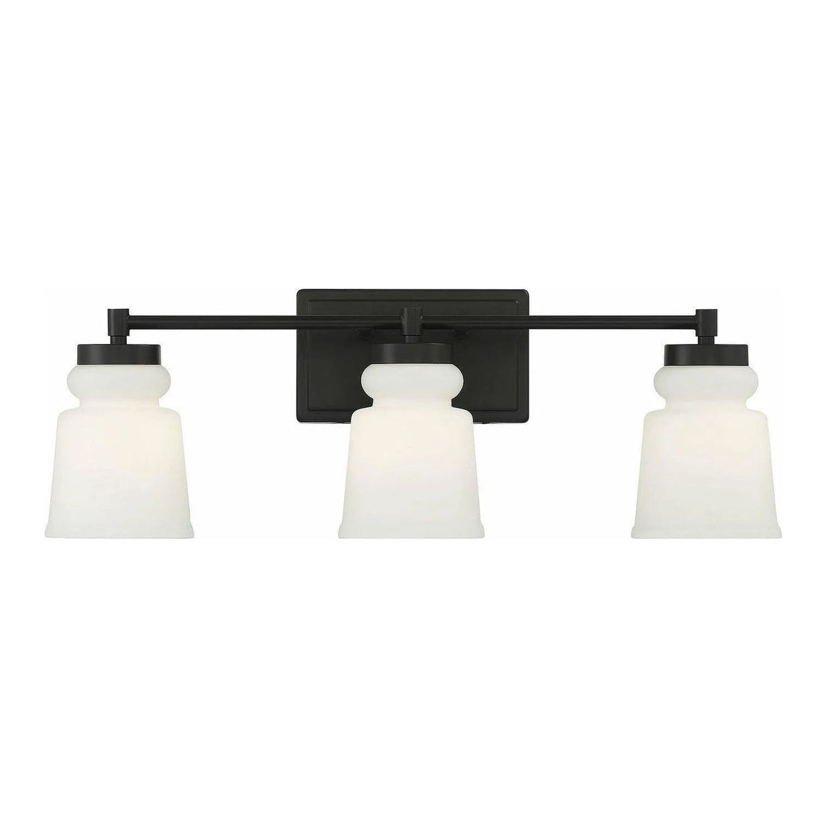 Meridian Lite Trends - Meridian Three Light Bathroom Vanity Light - M80058MBK | Montreal Lighting & Hardware