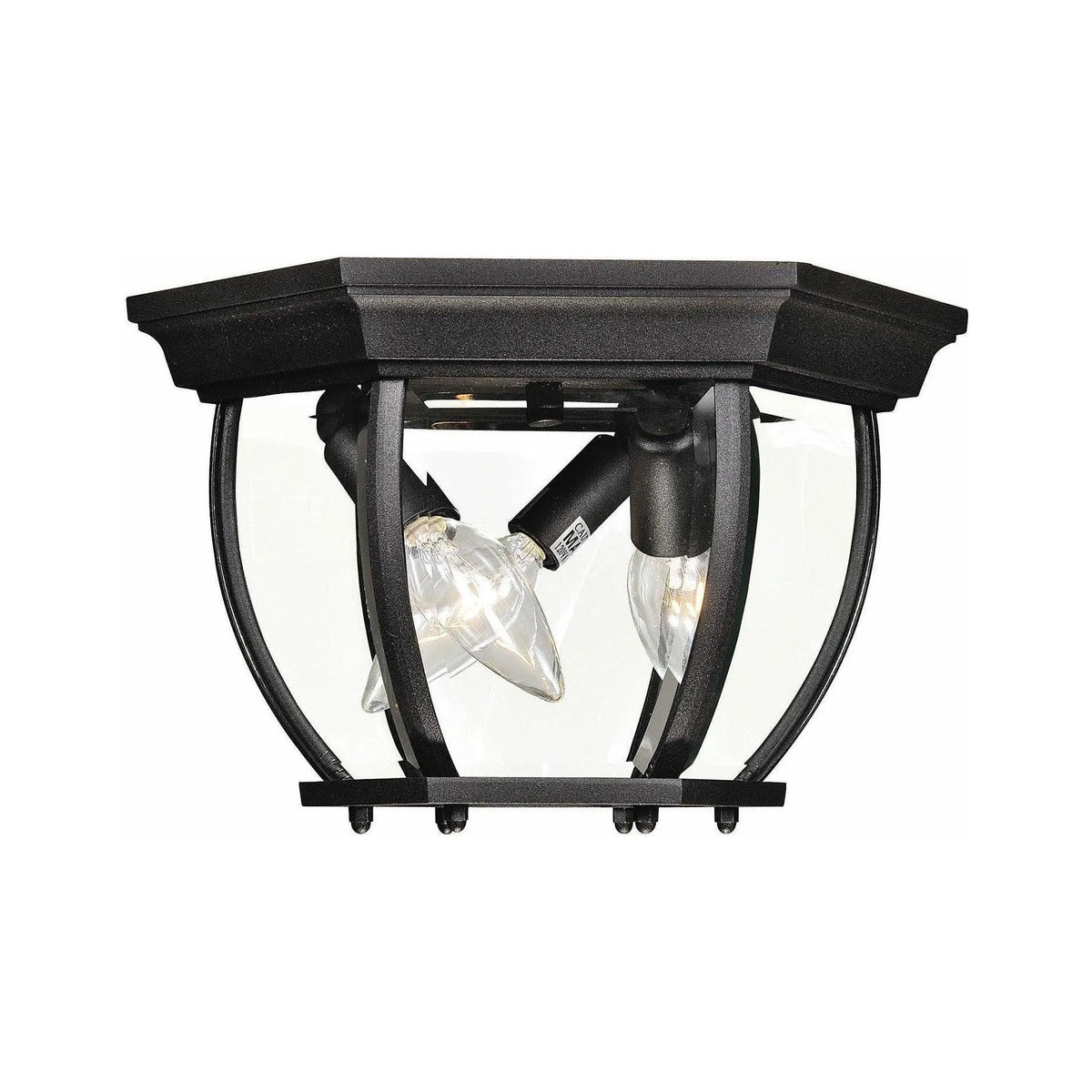 Meridian Lite Trends - Meridian Three Light Outdoor Flush Mount - M50059BK | Montreal Lighting & Hardware