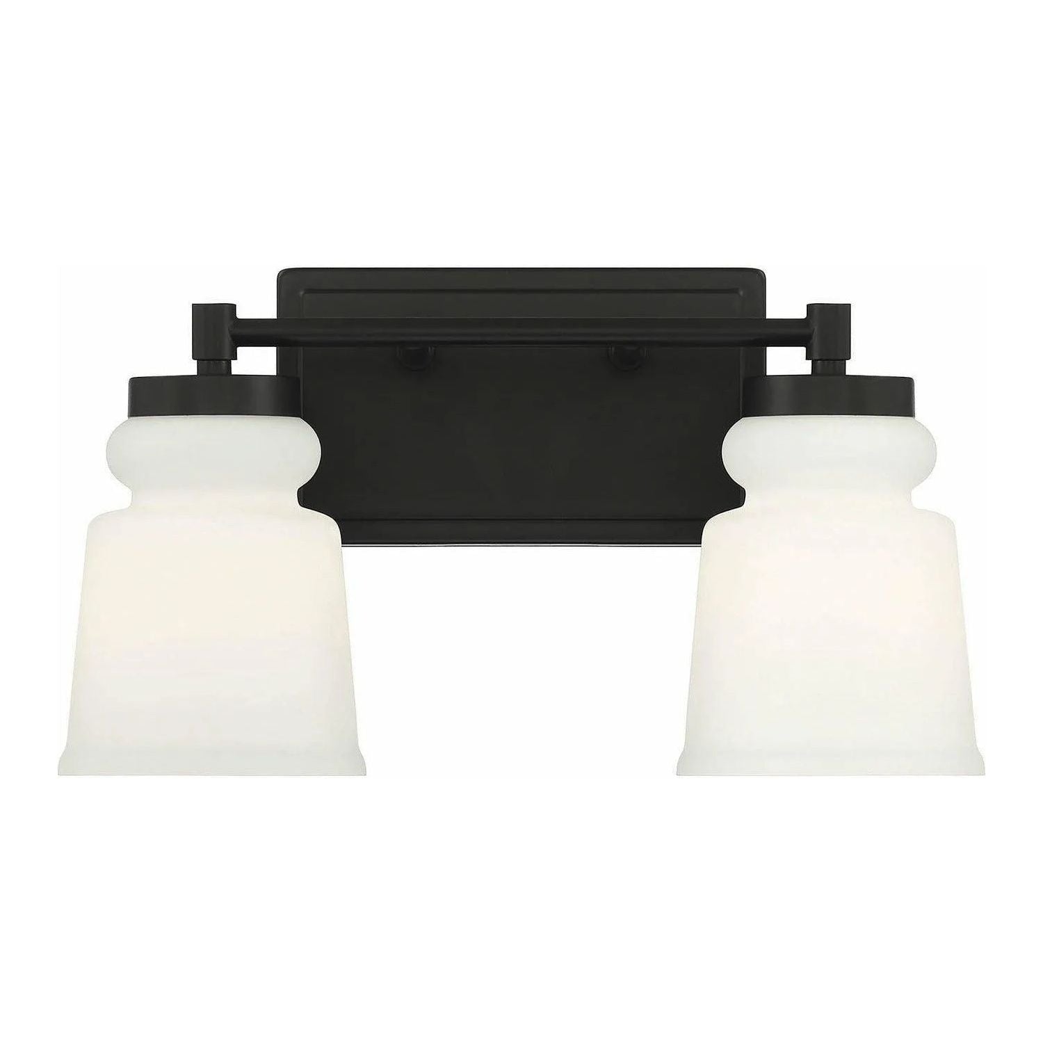 Meridian Lite Trends - Meridian Two Light Bathroom Vanity Light - M80057MBK | Montreal Lighting & Hardware