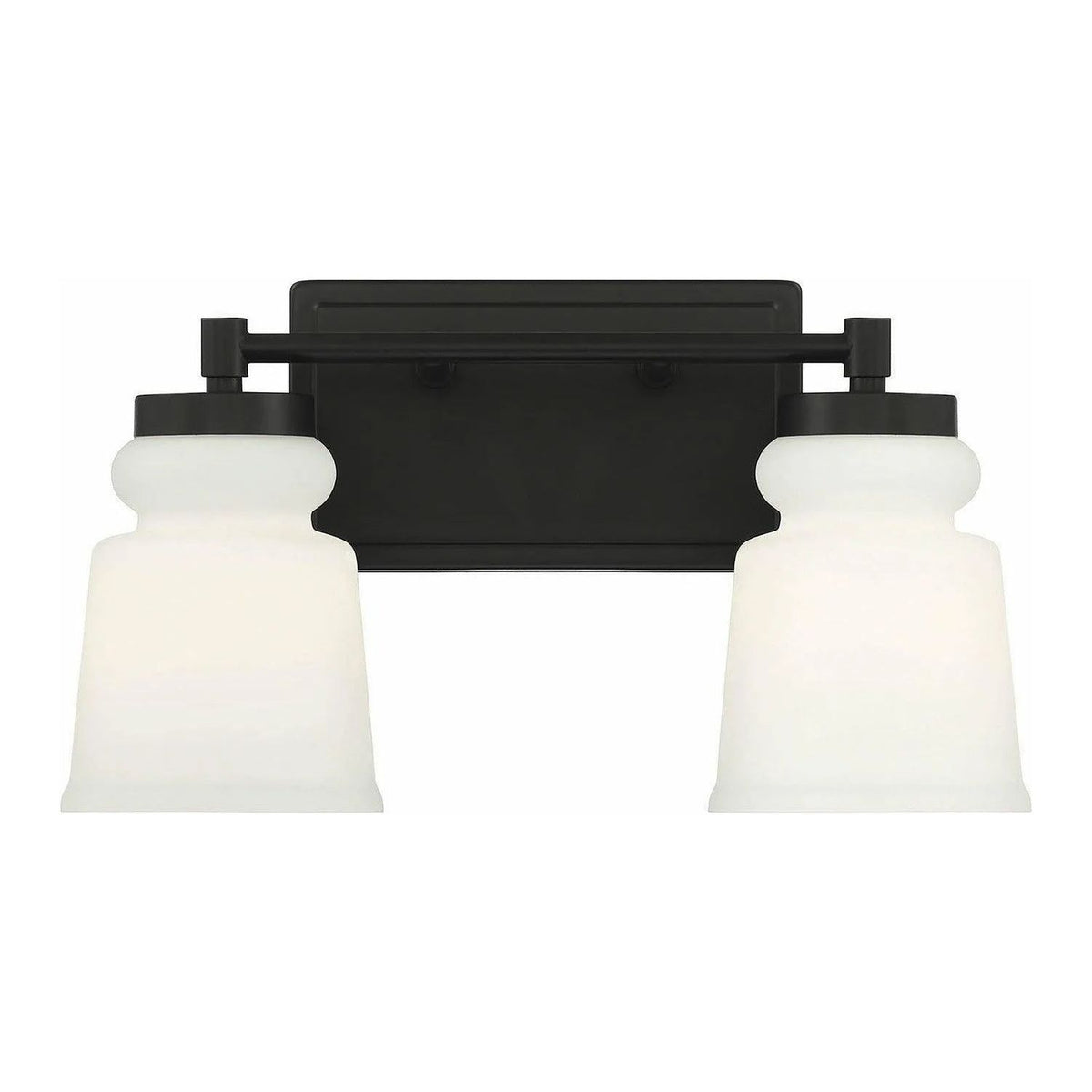 Meridian Lite Trends - Meridian Two Light Bathroom Vanity Light - M80057MBK | Montreal Lighting & Hardware