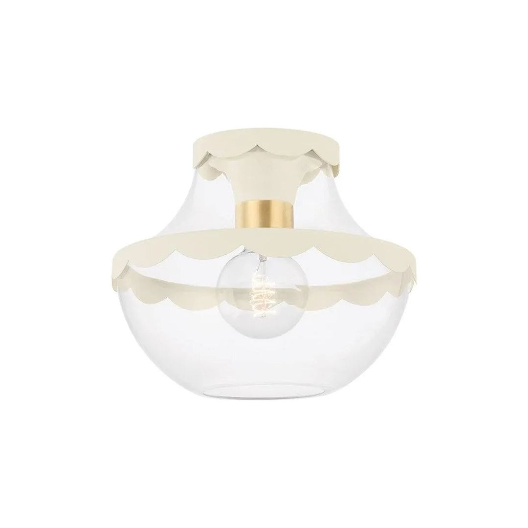 Mitzi - Alaina Semi Flush Mount - H668601-AGB/SCR | Montreal Lighting & Hardware