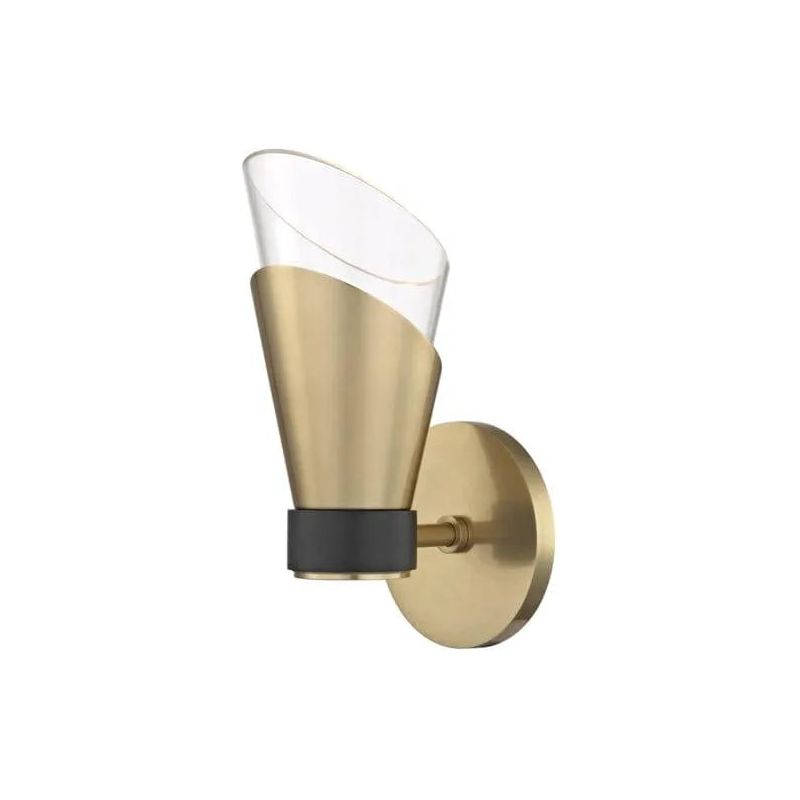 Mitzi - Angie LED Wall Sconce - H130101-AGB/BK | Montreal Lighting & Hardware