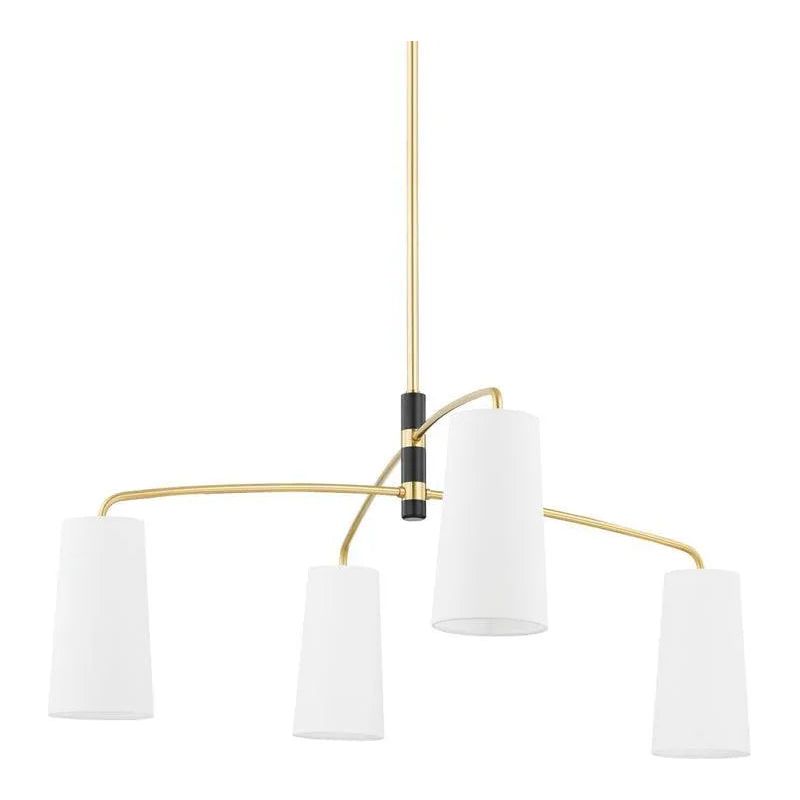 Mitzi - Evelyn Chandelier - H612804-AGB/SBK | Montreal Lighting & Hardware