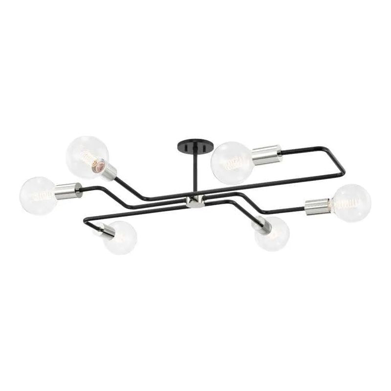 Mitzi - Jena Semi Flush Mount - H488606S-PN/TBK | Montreal Lighting & Hardware