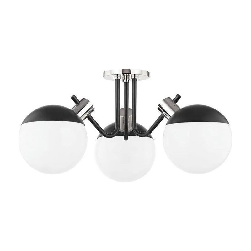 Mitzi - Miranda LED Semi Flush Mount - H573603-PN/SBK | Montreal Lighting & Hardware