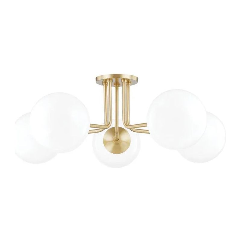 Mitzi - Stella 5-Light Semi Flush Mount - H105605-AGB | Montreal Lighting & Hardware