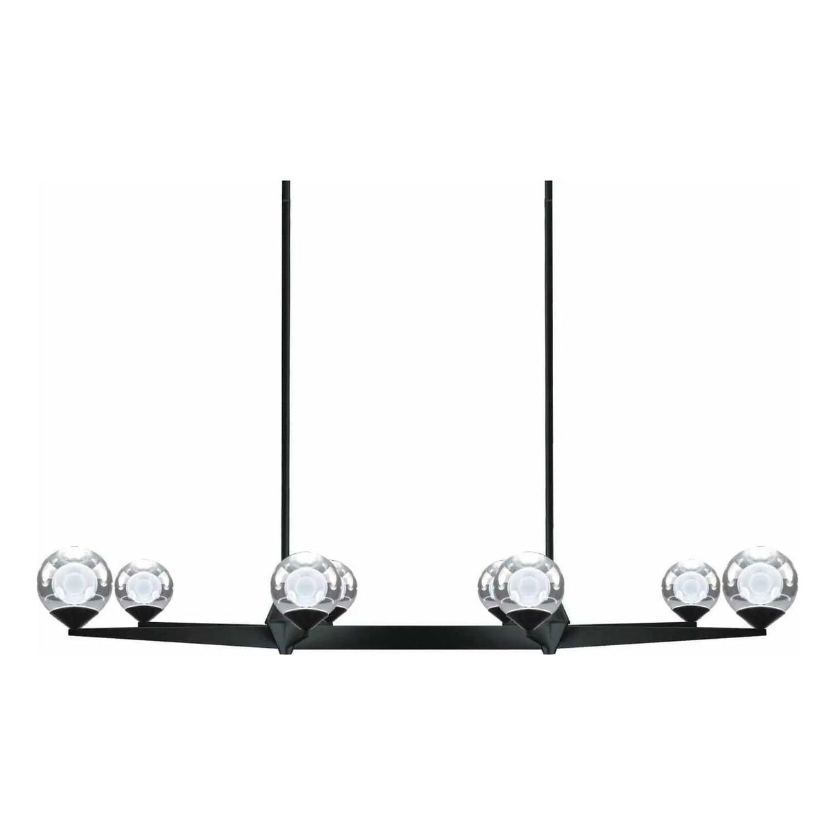 Modern Forms - Double Bubble LED Linear Pendant - PD-82044-BK | Montreal Lighting & Hardware