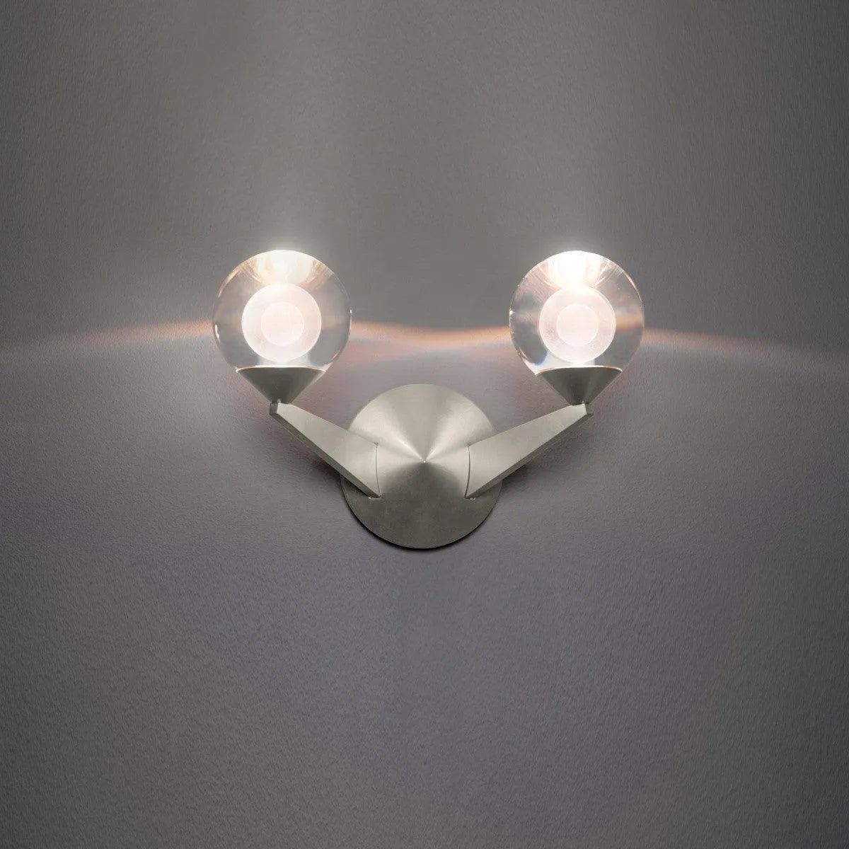 Modern Forms - Double Bubble LED Wall Sconce - WS-82015-SN | Montreal Lighting & Hardware