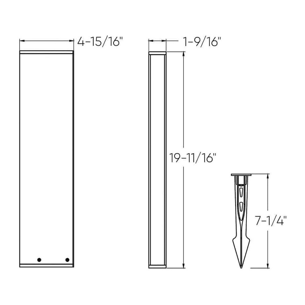 Montreal Lighting & Hardware - LRB Bollard by DALS Lighting - LRB20-3K-BK | Montreal Lighting & Hardware