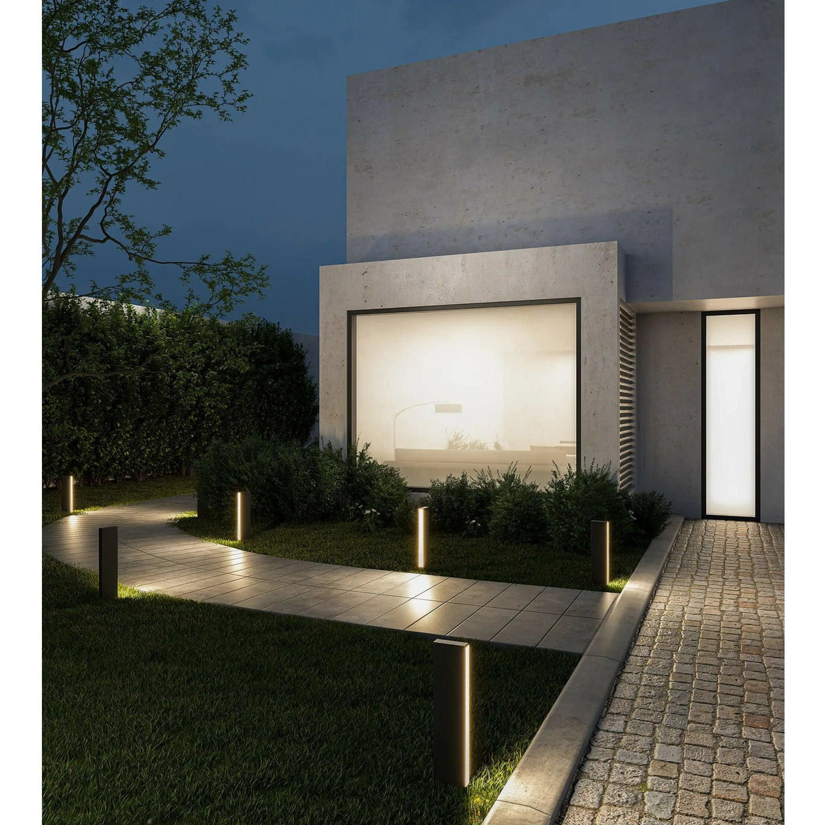 Montreal Lighting & Hardware - LRB Bollard by DALS Lighting - LRB20-3K-BK | Montreal Lighting & Hardware