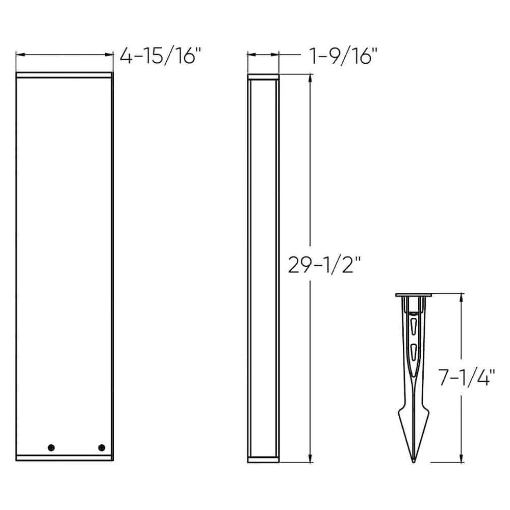 Montreal Lighting & Hardware - LRB Bollard by DALS Lighting - LRB20-3K-BK | Montreal Lighting & Hardware