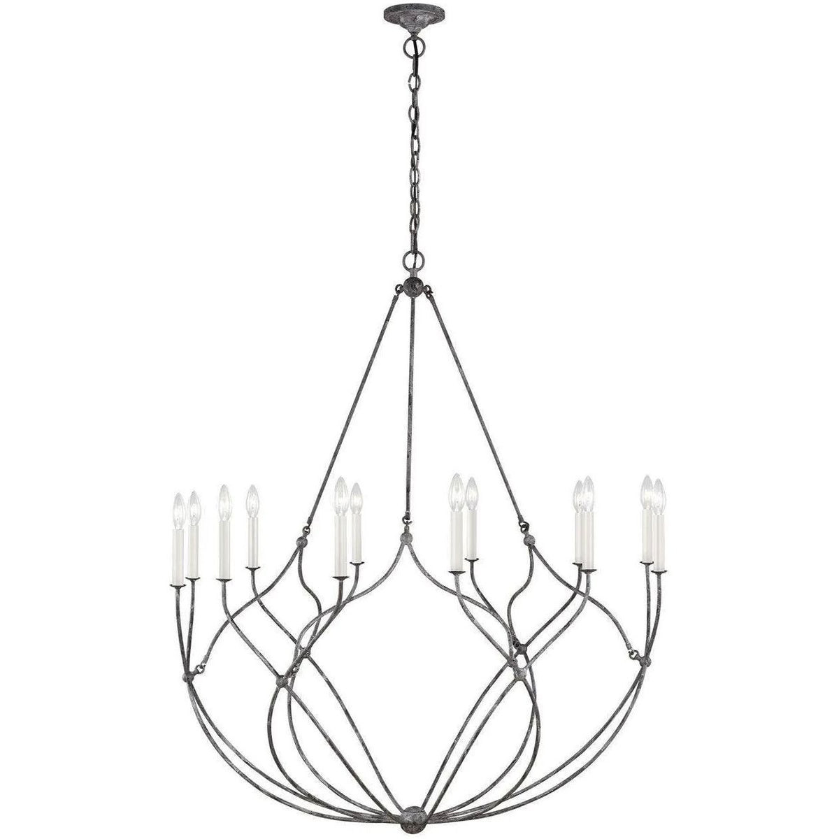 Montreal Lighting & Hardware - Richmond Chandelier by Visual Comfort Studio Collection | QUICK SHIP - CC11312WGV-OS | Montreal Lighting & Hardware