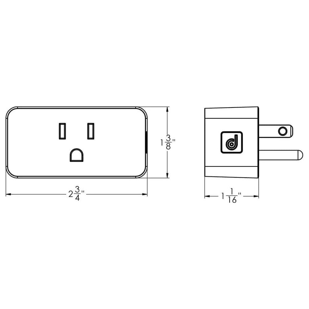 Montreal Lighting & Hardware - Smart Plug by DALS Lighting - SM-PLUG | Montreal Lighting & Hardware