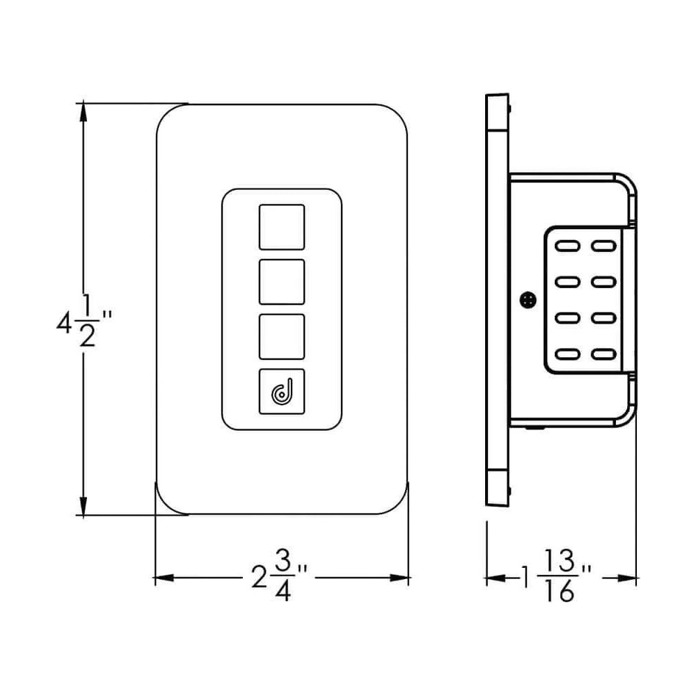 Montreal Lighting & Hardware - Smart Wall Control by DALS Lighting - SM-WLCT | Montreal Lighting & Hardware