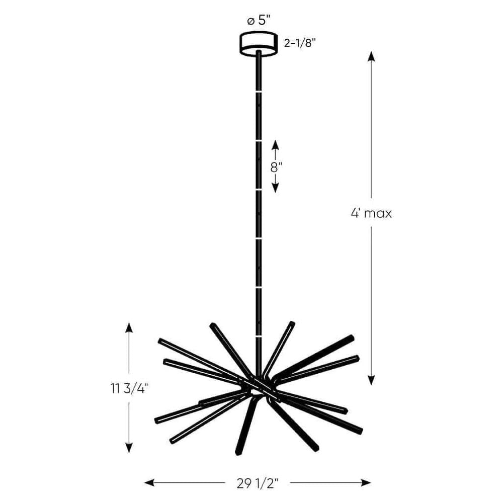 Montreal Lighting & Hardware - STRPD Star LED Pendant Light by DALS Lighting - STRPD-3K-BK | Montreal Lighting & Hardware