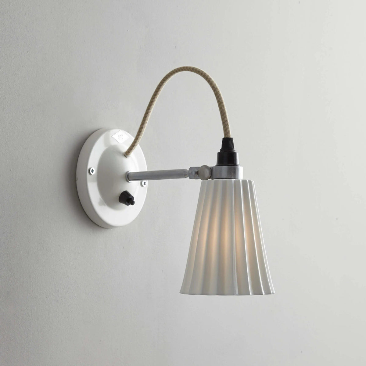 Original BTC - Hector Pleat Switched Wall Light - US-FW506N | Montreal Lighting & Hardware