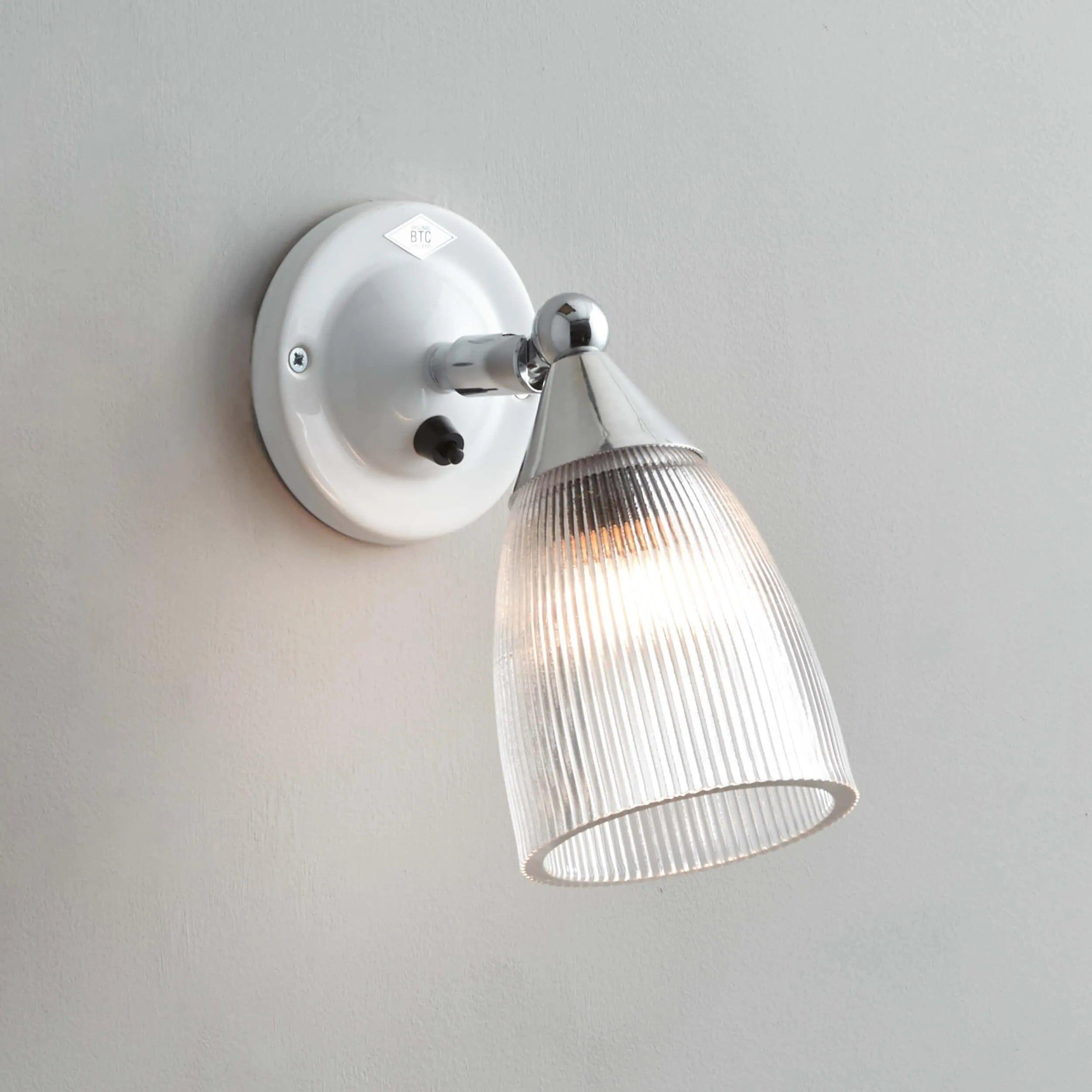 Original BTC - Mann Prismatic Switched Wall Light - US-FW526 | Montreal Lighting & Hardware