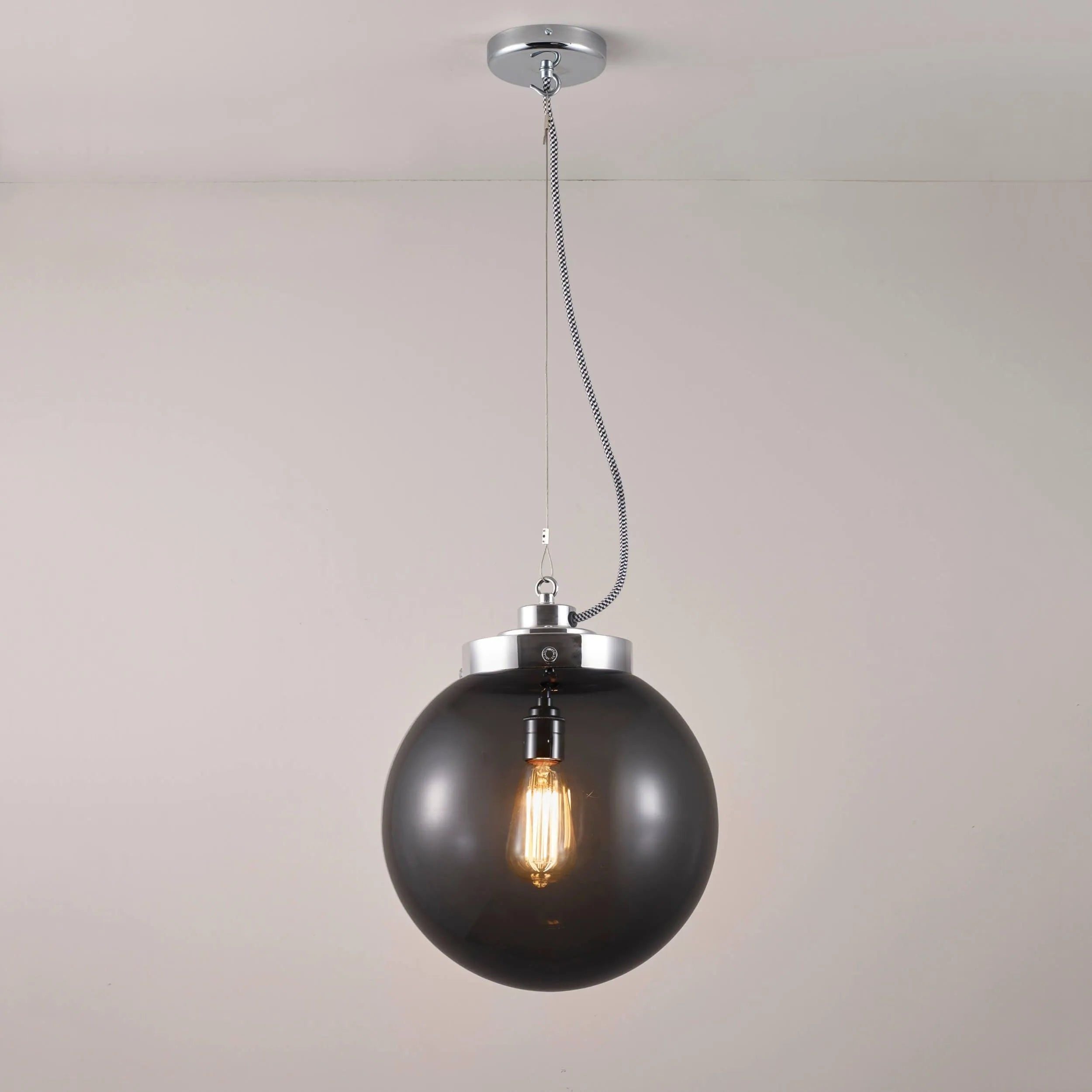 Original BTC - Medium Globe Pendant - US-FP541AN/CH | Montreal Lighting & Hardware