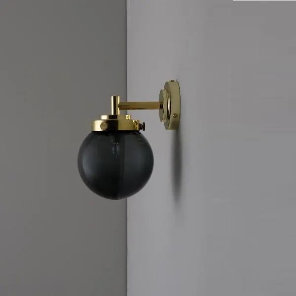 Original BTC - Mini Globe Wall Light - US-FW543/AN/BR | Montreal Lighting & Hardware