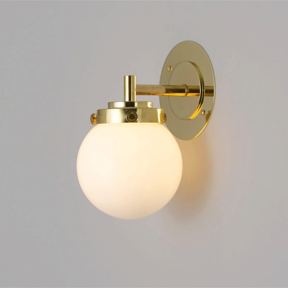 Original BTC - Mini Globe Wall Light - US-FW543/OP/BR | Montreal Lighting & Hardware