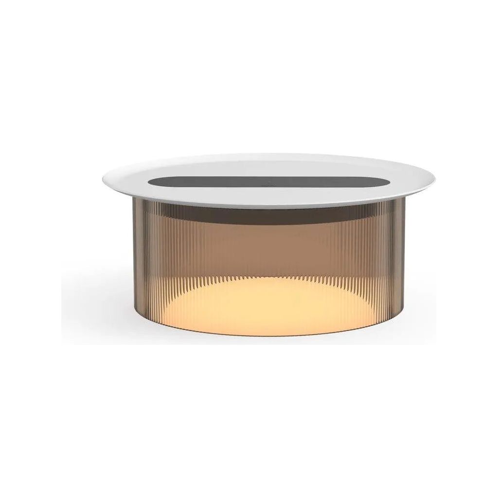 Pablo Designs - Carousel Table - CARO SML BRZ 12 WHT | Montreal Lighting & Hardware